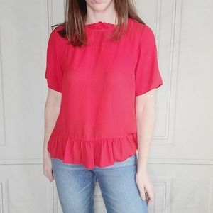 ASOS Short Sleeve Ruffle Blouse